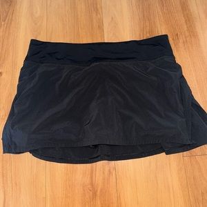 black tennis skort